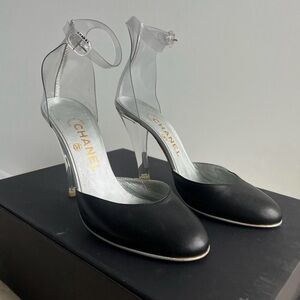 Chanel Lucite Heels 7.5 RARE